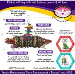 Super Bird Creations Firecracker Jr. Bird Toy -Sunny Decor Shop 864934 PT2. AC SS1800 V1687883577