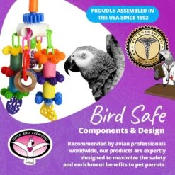 Super Bird Creations 4 Way Fun Bird Toy 16 Super Bird Creations 4 Way Fun Bird Toy -Sunny Decor Shop 864998 PT7. AC SS1800 V1687890148