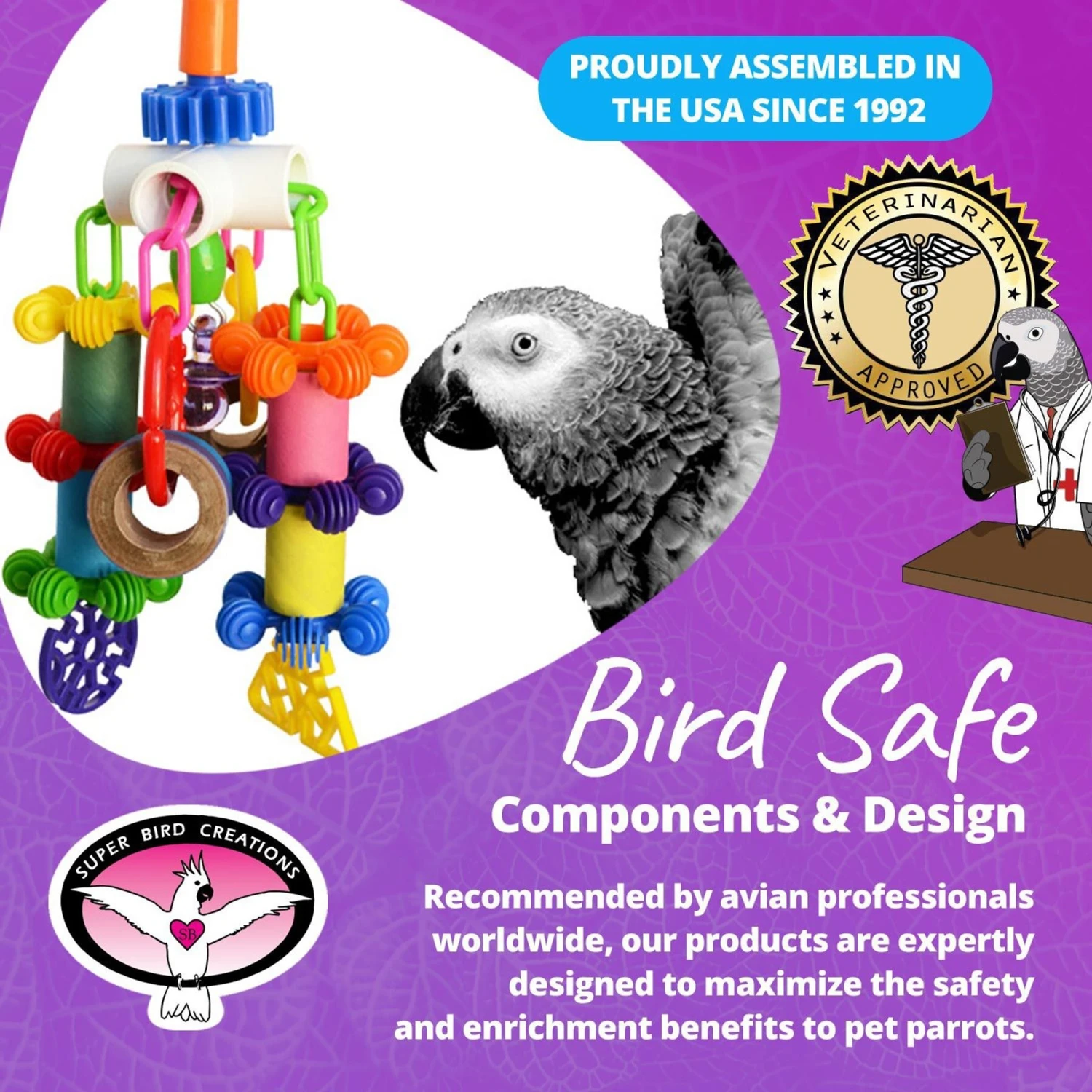 Super Bird Creations 4 Way Fun Bird Toy 9 Super Bird Creations 4 Way Fun Bird Toy - Image 7