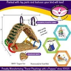 Super Bird Creations Seagrass Tent Bird Toy 13 Super Bird Creations Seagrass Tent Bird Toy -Sunny Decor Shop 865014 PT2. AC SS1800 V1687891877