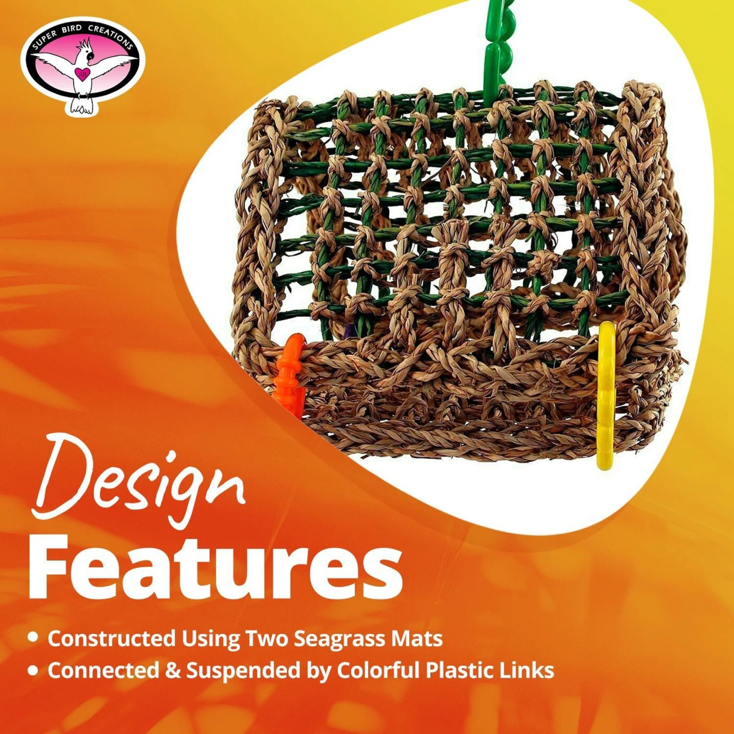 Super Bird Creations Seagrass Tent Bird Toy 11 Super Bird Creations Seagrass Tent Bird Toy - Image 9