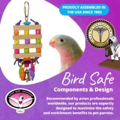 Super Bird Creations Balsa Bling Bird Toy -Sunny Decor Shop 865030 PT7. AC SS1800 V1687883092