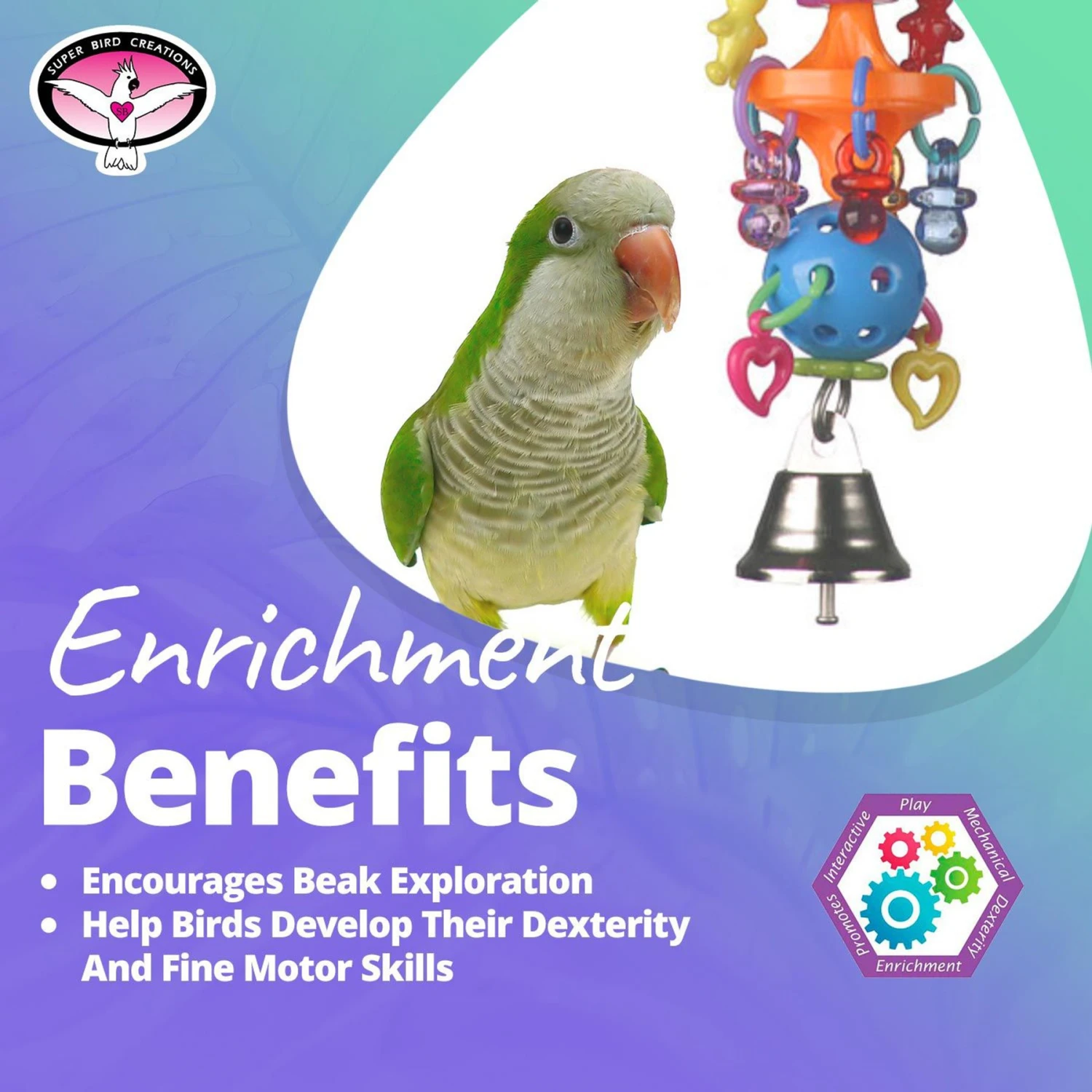 Super Bird Creations Binky Bop Bird Toy 6 Super Bird Creations Binky Bop Bird Toy - Image 4