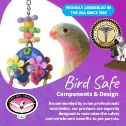 Super Bird Creations Flower Power Bird Toy 18 Super Bird Creations Flower Power Bird Toy -Sunny Decor Shop 865094 PT7. AC SS1800 V1687891426