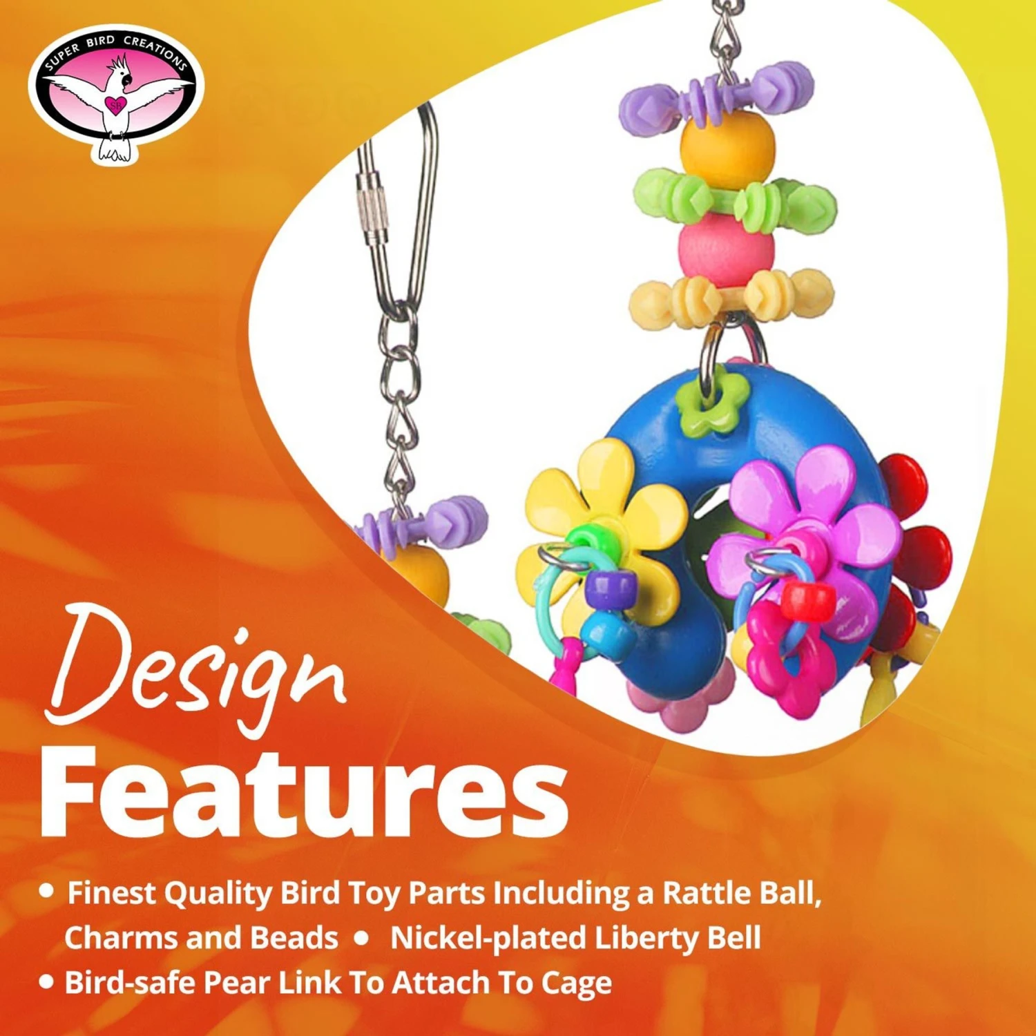 Super Bird Creations Flower Power Bird Toy 11 Super Bird Creations Flower Power Bird Toy - Image 9