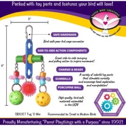 Super Bird Creations Tug 'O War Bird Toy -Sunny Decor Shop 865110 PT2. AC SS1800 V1687891758