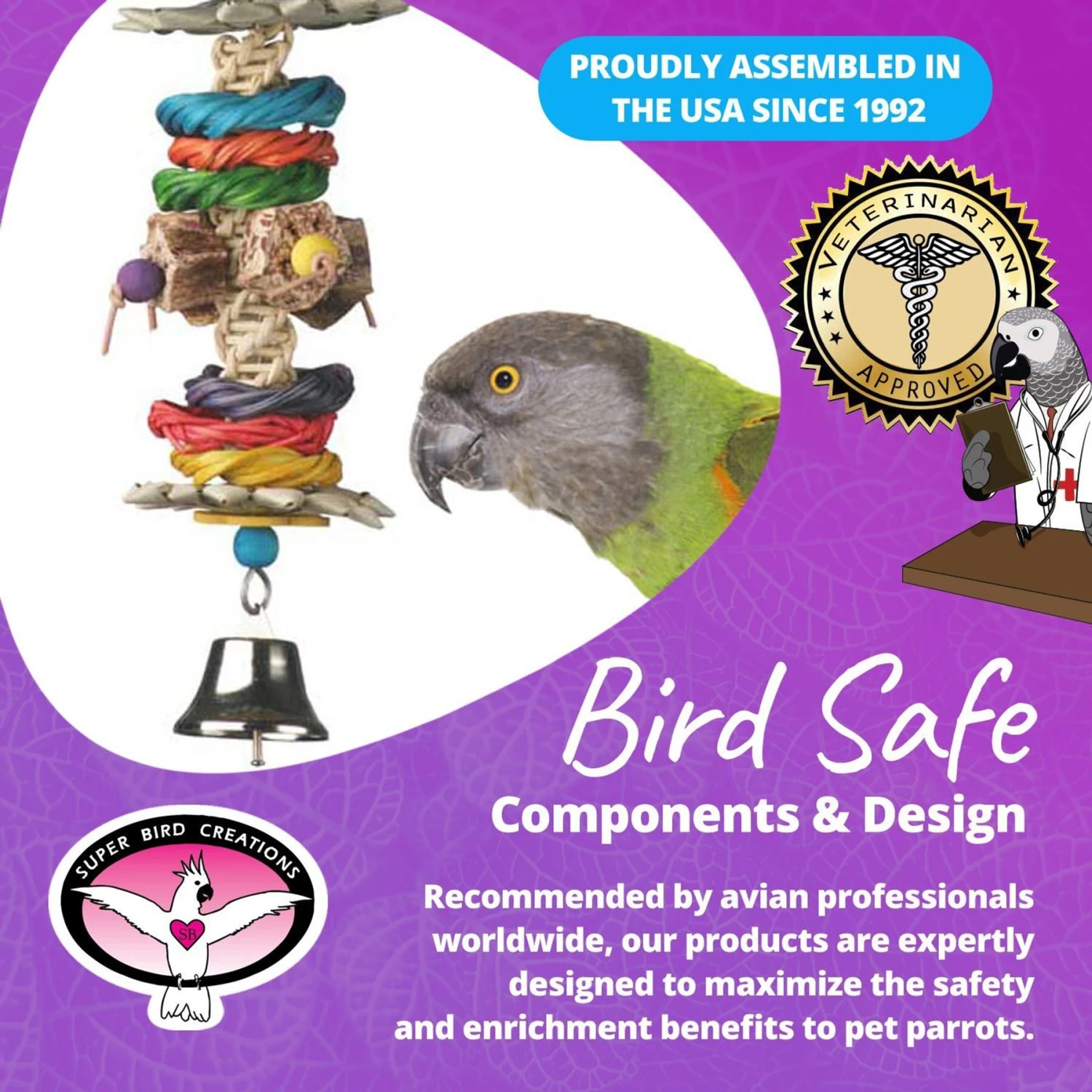 Super Bird Creations Jungle Stick Bird Toy 9 Super Bird Creations Jungle Stick Bird Toy - Image 7