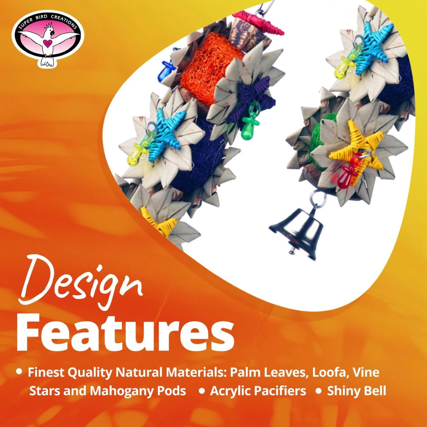 Super Bird Creations Palm Star Bird Toy 11 Super Bird Creations Palm Star Bird Toy - Image 9