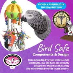 Super Bird Creations Kick Ball Bird Toy -Sunny Decor Shop 865158 PT7. AC SS1800 V1687880180