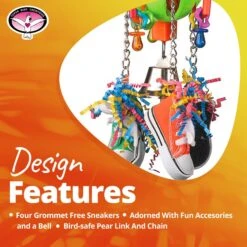 Super Bird Creations Kick Ball Bird Toy -Sunny Decor Shop 865158 PT8. AC SS1800 V1687890147