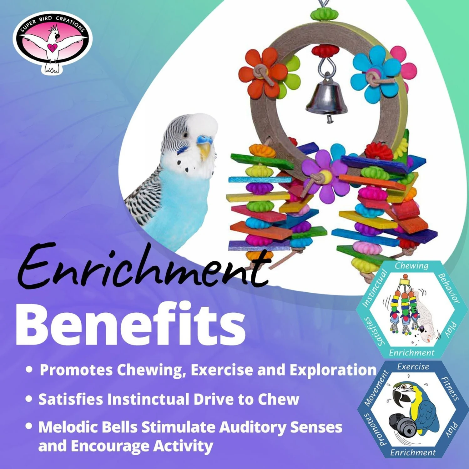 Super Bird Creations Balsa Garden Bird Toy 5 Super Bird Creations Balsa Garden Bird Toy - Image 3