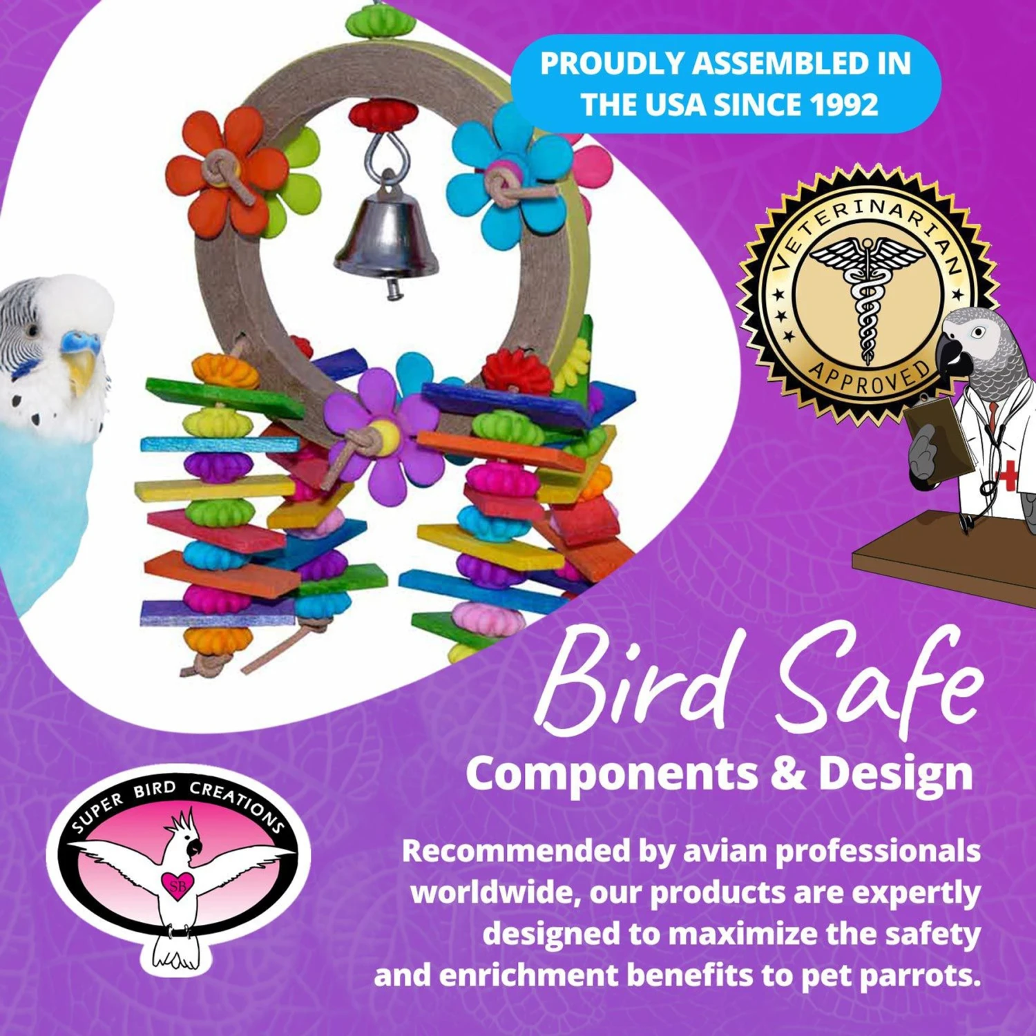 Super Bird Creations Balsa Garden Bird Toy 8 Super Bird Creations Balsa Garden Bird Toy - Image 6