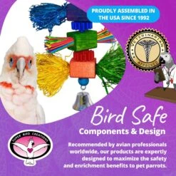 Super Bird Creations Preen & Spin Bird Toy -Sunny Decor Shop 865254 PT7. AC SS1800 V1687893042