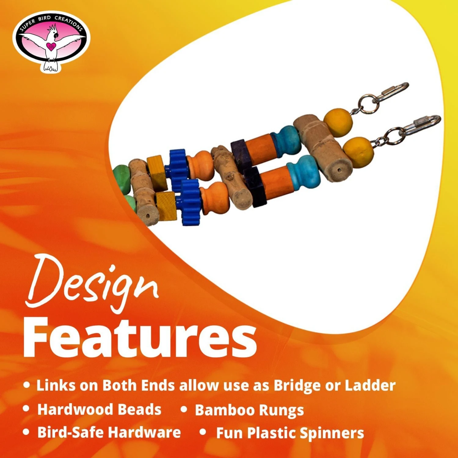 Super Bird Creations Bamboo Bridge Bird Toy 9 Super Bird Creations Bamboo Bridge Bird Toy - Image 7