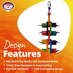 Super Bird Creations Link 'N Chew Bird Toy 15 Super Bird Creations Link 'N Chew Bird Toy -Sunny Decor Shop 865302 PT8. AC SS1800 V1687881380