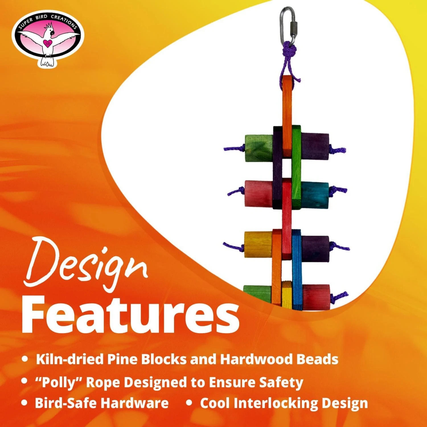 Super Bird Creations Link 'N Chew Bird Toy 9 Super Bird Creations Link 'N Chew Bird Toy - Image 7