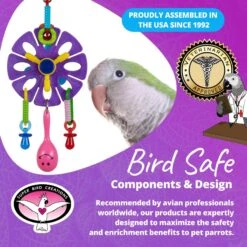 Super Bird Creations Maraca Flower Bird Toy -Sunny Decor Shop 865382 PT7. AC SS1800 V1687883088