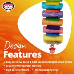 Super Bird Creations Sola Balsa Stack Bird Toy -Sunny Decor Shop 865398 PT8. AC SS1800 V1687880181