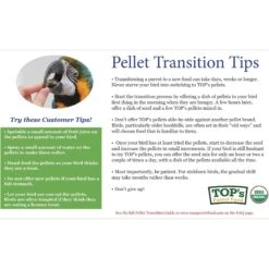TOP's Parrot Food Organic Small Pellets Bird Food -Sunny Decor Shop 866398 PT1. AC SS1800 V1685462367