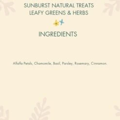 Higgins Sunburst Gourmet Treats Leafy Greens & Herbs Bird Food, 1-oz Bag -Sunny Decor Shop 870494 PT2. AC SS1800 V1687375815