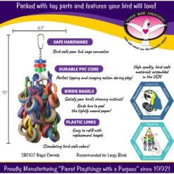 Super Bird Creations Bagel Cascade Bird Toy, Large & Super Bird Creations Fatty Bagels, Medium/Large, 24 Count 13 Super Bird Creations Bagel Cascade Bird Toy, Large & Super Bird Creations Fatty Bagels, Medium/Large, 24 Count -Sunny Decor Shop 894318 PT2. AC SS1800 V1687200679