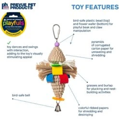 Prevue Pet Products Playfuls Mr. Mustache Bird Toy, Multicolor 11 Prevue Pet Products Playfuls Mr. Mustache Bird Toy, Multicolor -Sunny Decor Shop 905590 PT2. AC SS1800 V1689367296