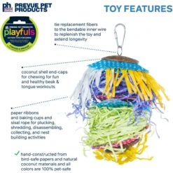Prevue Pet Products Playfuls Barn Dance Bird Toy, Multicolor -Sunny Decor Shop 905686 PT2. AC SS1800 V1689363705
