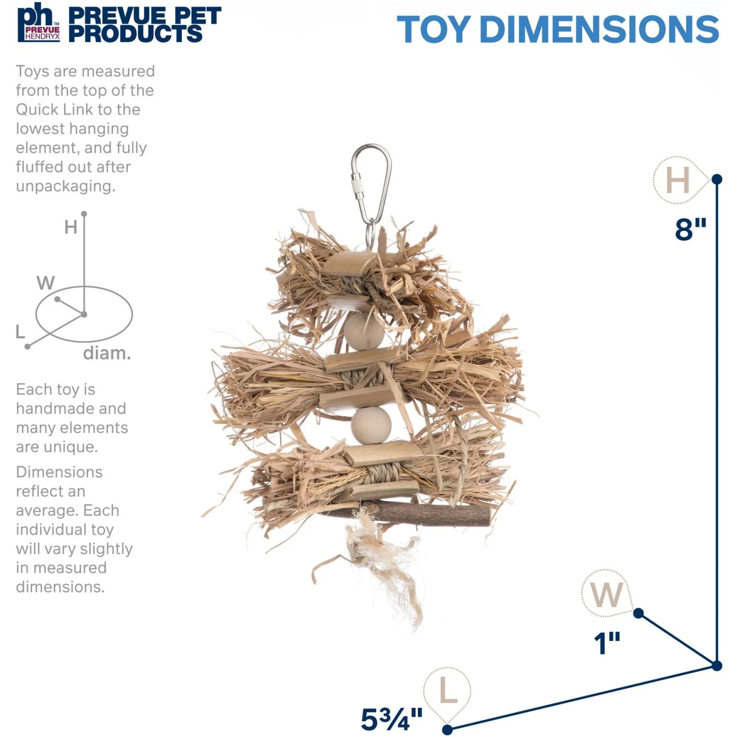 Prevue Pet Products Naturals Woodland Harvest Bird Toy, Natural 4 Prevue Pet Products Naturals Woodland Harvest Bird Toy, Natural - Image 2