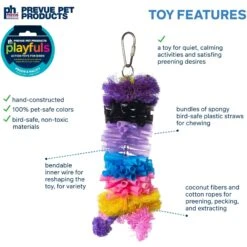 Prevue Pet Products Playfuls Straw Stacker Bird Toy, Multicolor -Sunny Decor Shop 905766 PT2. AC SS1800 V1689360756