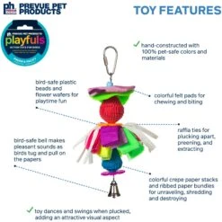 Prevue Pet Products Playfuls Fancy Dance Bird Toy, Multicolor -Sunny Decor Shop 905782 PT2. AC SS1800 V1689360767