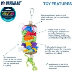 Prevue Pet Products Playfuls Laundry Day Bird Toy, Multicolor -Sunny Decor Shop 905814 PT2. AC SS1800 V1689367232