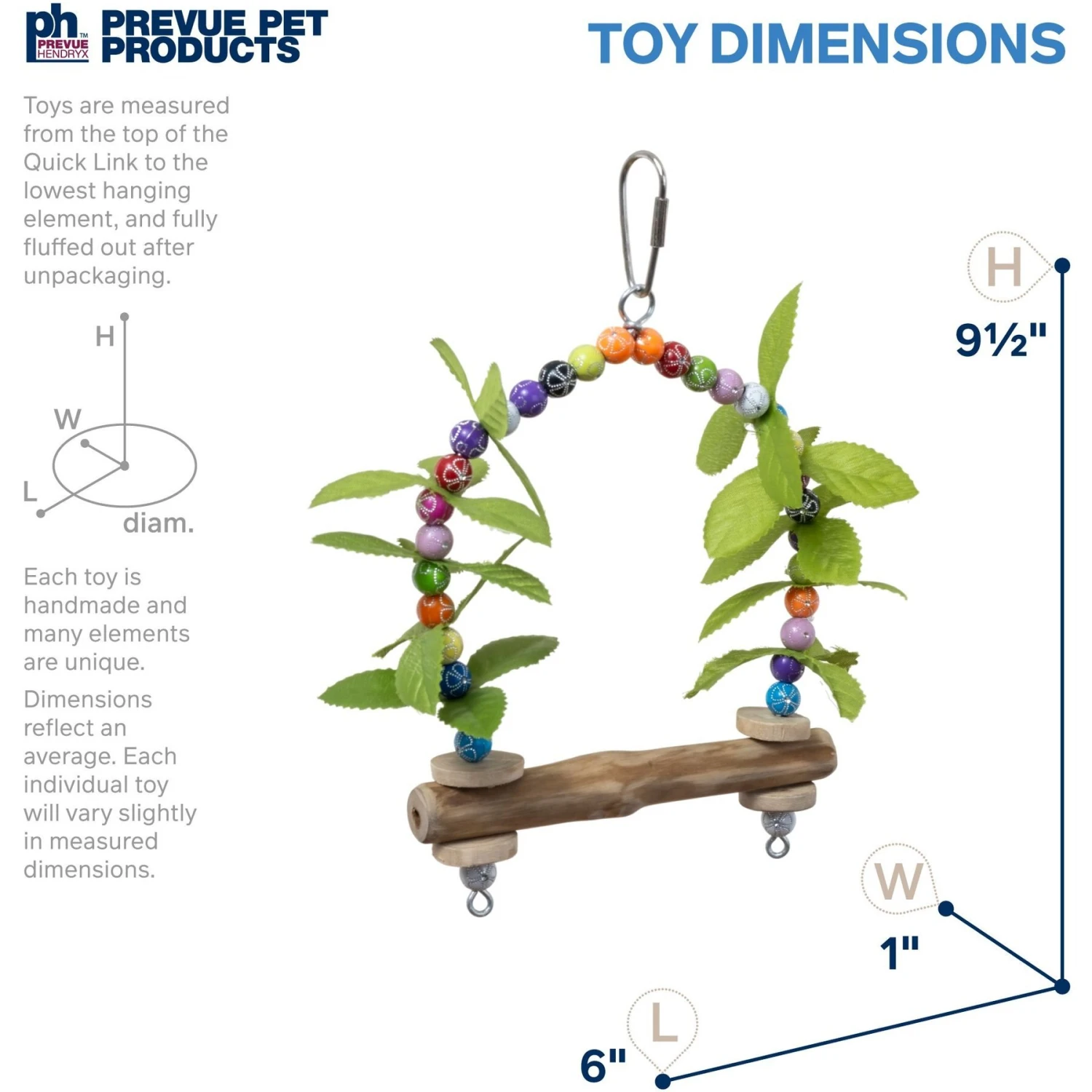 Prevue Pet Products Playfuls Birds Of Paradise Swing Bird Toy, Multicolor 4 Prevue Pet Products Playfuls Birds Of Paradise Swing Bird Toy, Multicolor - Image 2