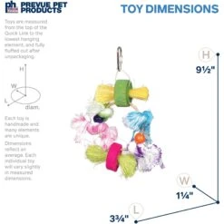 Prevue Pet Products Playfuls Lots Of Knots Bird Toy, Multicolor -Sunny Decor Shop 905862 PT1. AC SS1800 V1689367219