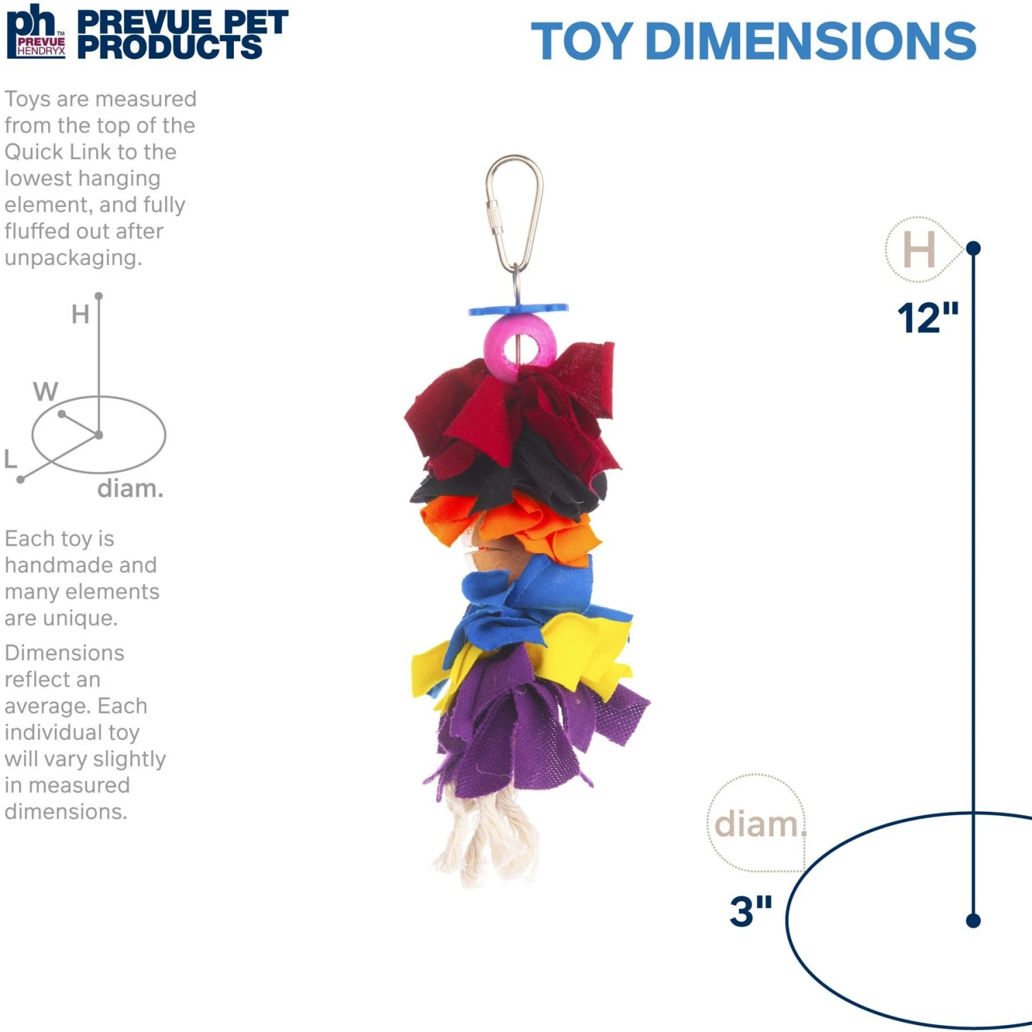 Prevue Pet Products Playfuls Bow Dangles Bird Toy, Multicolor 4 Prevue Pet Products Playfuls Bow Dangles Bird Toy, Multicolor - Image 2