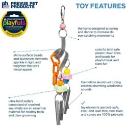 Prevue Pet Products Playfuls Cyclone Bird Toy, Multicolor -Sunny Decor Shop 905942 PT2. AC SS1800 V1689367297