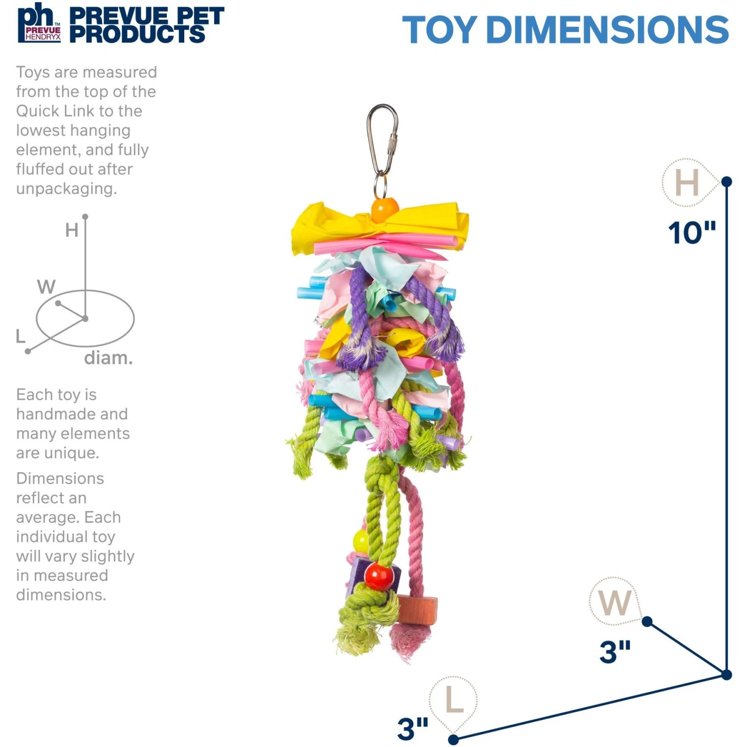 Prevue Pet Products Playfuls Short Stack Bird Toy, Multicolor 4 Prevue Pet Products Playfuls Short Stack Bird Toy, Multicolor - Image 2