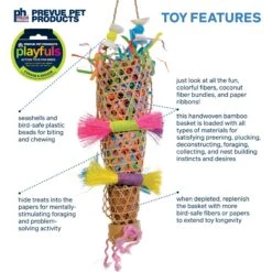 Prevue Pet Products Playfuls Confetti Kazoo Bird Toy, Multicolor -Sunny Decor Shop 906182 PT2. AC SS1800 V1689367409