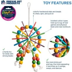 Prevue Pet Products Playfuls Ferris Wheel Bird Toy, Multicolor -Sunny Decor Shop 906214 PT2. AC SS1800 V1689367301