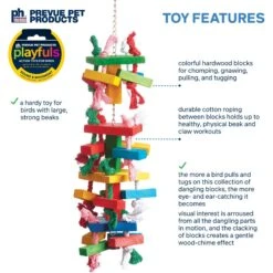 Prevue Pet Products Playfuls Tower Bird Toy, Multicolor -Sunny Decor Shop 906230 PT2. AC SS1800 V1689364469