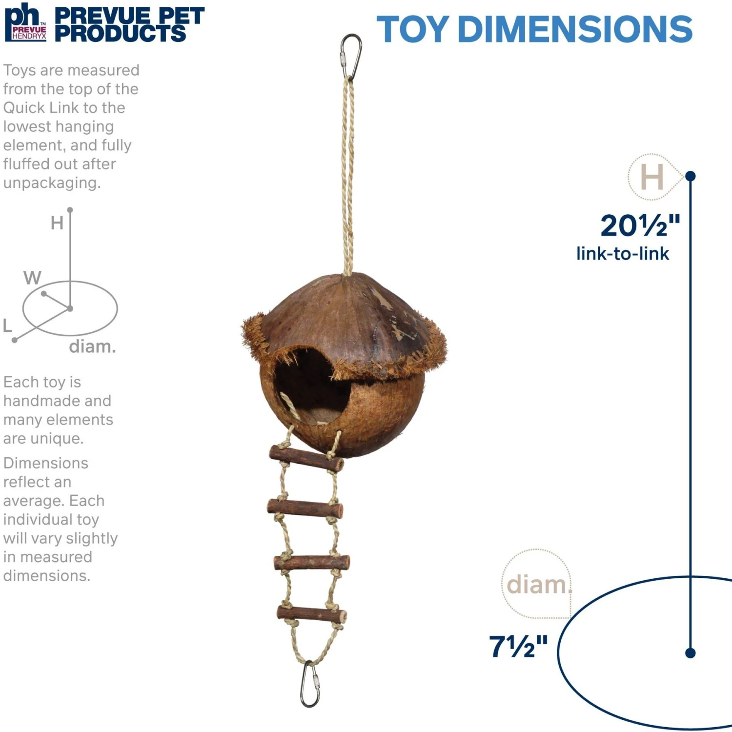 Prevue Pet Products Naturals Island Hideaway Bird Toy, Natural 4 Prevue Pet Products Naturals Island Hideaway Bird Toy, Natural - Image 2