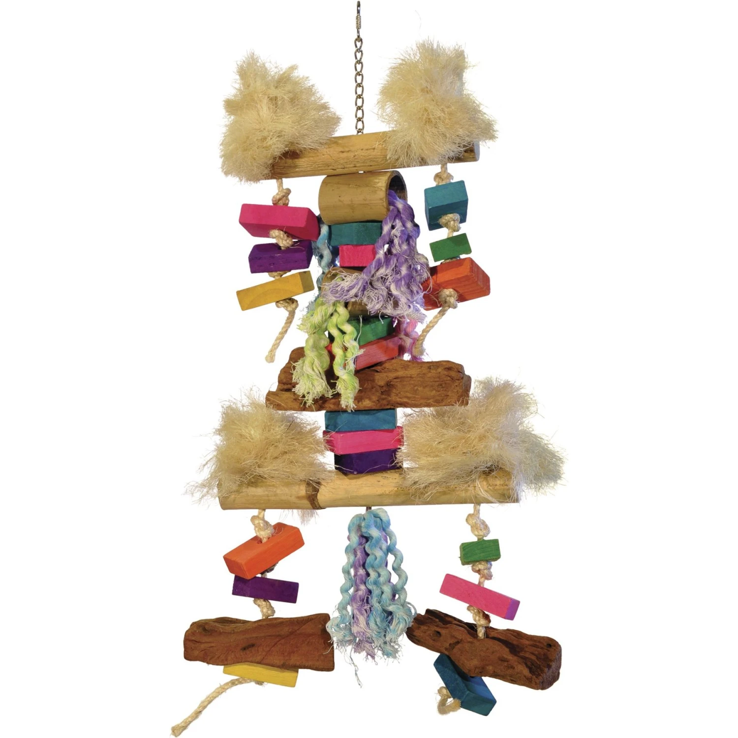 Prevue Pet Products Playfuls Fluff N Stuff Bird Toy, Multicolor 3 Prevue Pet Products Playfuls Fluff N Stuff Bird Toy, Multicolor