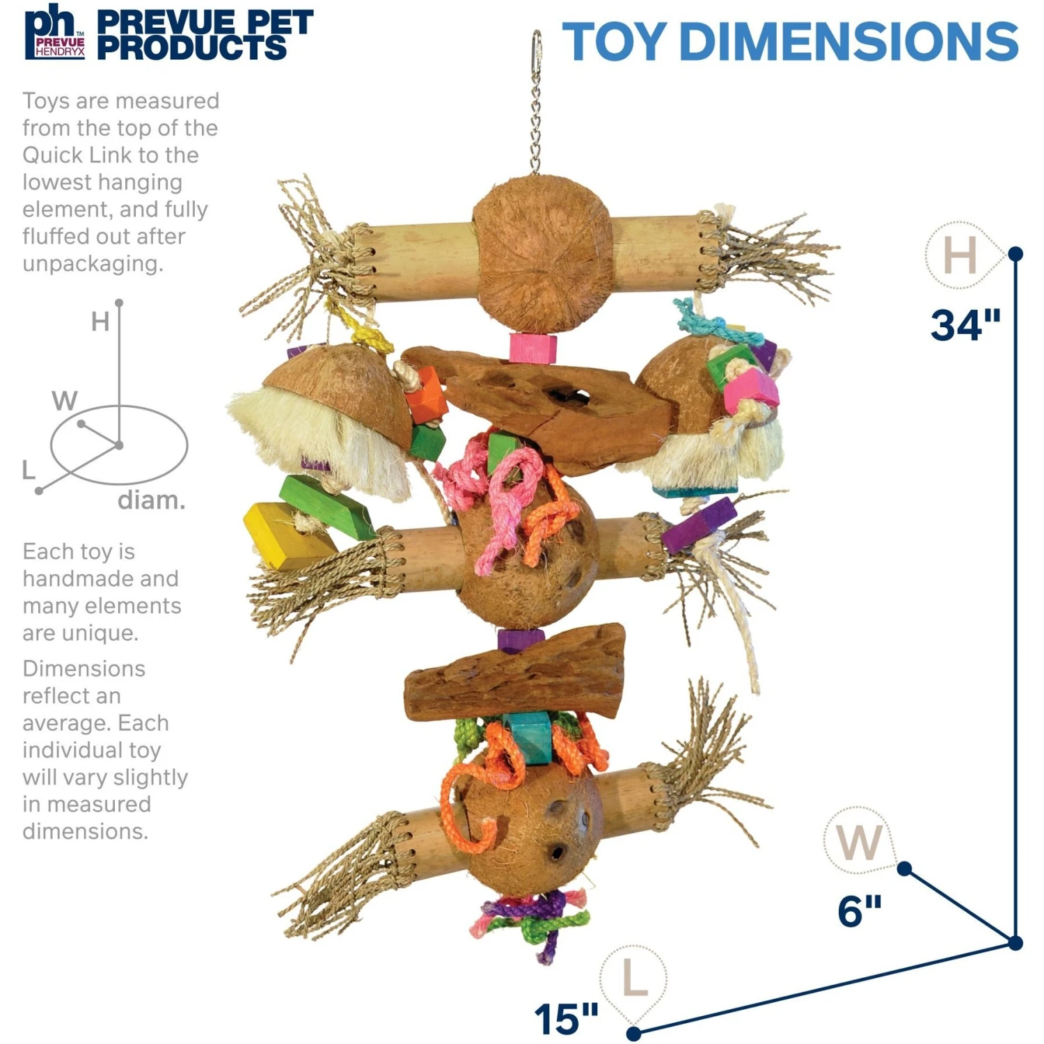 Prevue Pet Products Playfuls Bamboo Shoots Bird Toy, Multicolor 4 Prevue Pet Products Playfuls Bamboo Shoots Bird Toy, Multicolor - Image 2