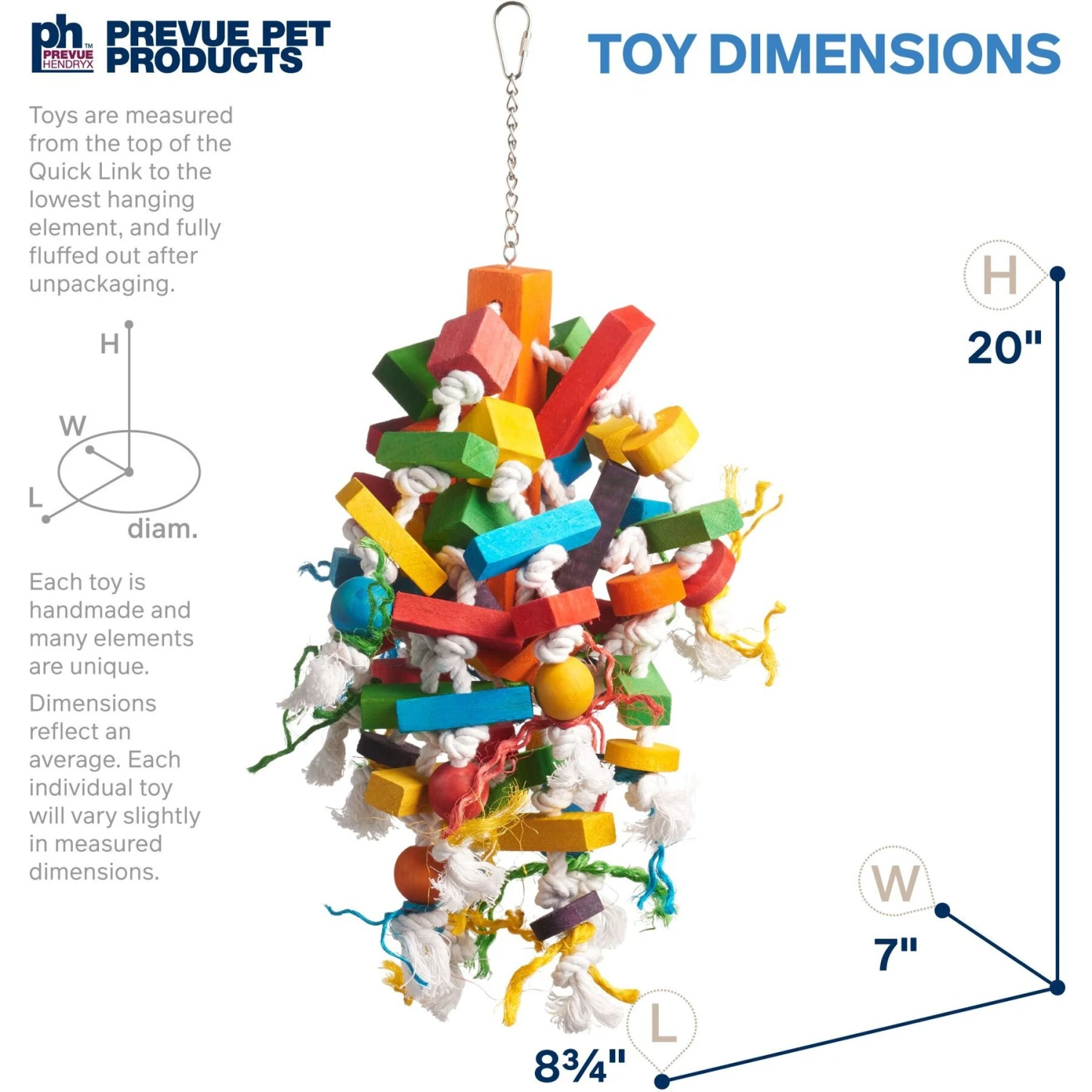 Prevue Pet Products Playfuls Wizard Bird Toy, Multicolor 4 Prevue Pet Products Playfuls Wizard Bird Toy, Multicolor - Image 2