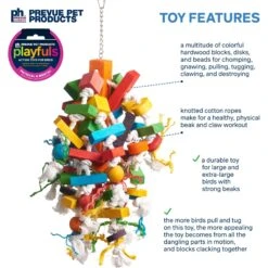 Prevue Pet Products Playfuls Wizard Bird Toy, Multicolor 11 Prevue Pet Products Playfuls Wizard Bird Toy, Multicolor -Sunny Decor Shop 906310 PT2. AC SS1800 V1689364412