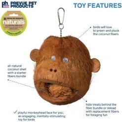 Prevue Pet Products Naturals Coco Monkey Bird Toy, Natural -Sunny Decor Shop 906358 PT2. AC SS1800 V1689360750