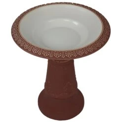 Exaco Scroll Vine Bird Bath, Dusty Rose