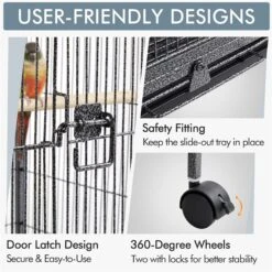 Yaheetech Iron Small Bird Cage, Black, 40-in 15 Yaheetech Iron Small Bird Cage, Black, 40-in -Sunny Decor Shop 944502 PT5. AC SS1800 V1693252177