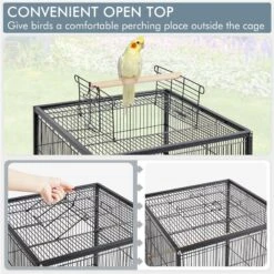 Yaheetech Iron Small Bird Cage, Black, 40-in 17 Yaheetech Iron Small Bird Cage, Black, 40-in -Sunny Decor Shop 944502 PT7. AC SS1800 V1693252177