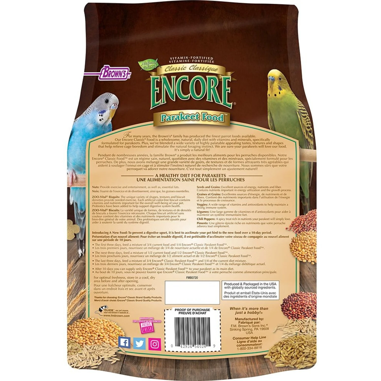 Brown's Encore Classic Natural Parakeet Food 4 Brown's Encore Classic Natural Parakeet Food - Image 2