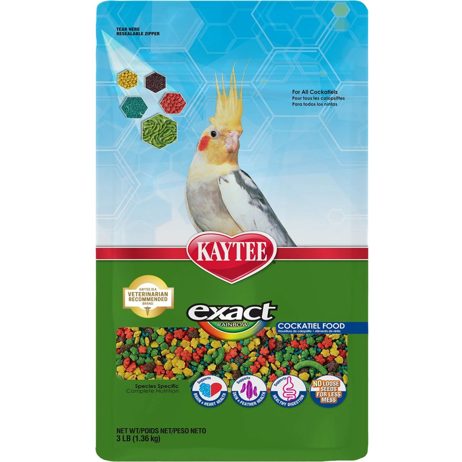 Kaytee Exact Rainbow Cockatiel Bird Food 3 Kaytee Exact Rainbow Cockatiel Bird Food